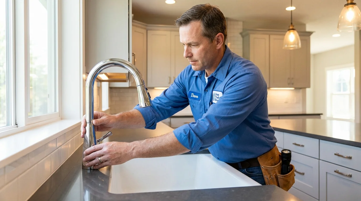 Kitchen faucet installation by Johns Plumbing LLC in Tonasket