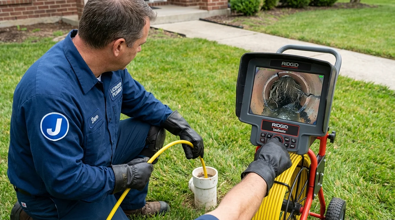 Sewer camera inspection being performed by Johns Plumbing LLC in Tonasket