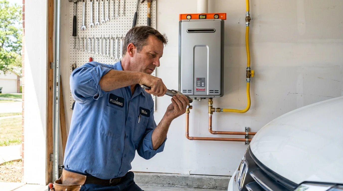 Tankless water heater installation by a Johns Plumbing LLC plumber in Tonasket